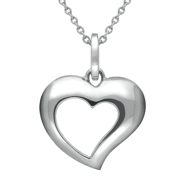 Sterling Silver Heart Frame Necklace