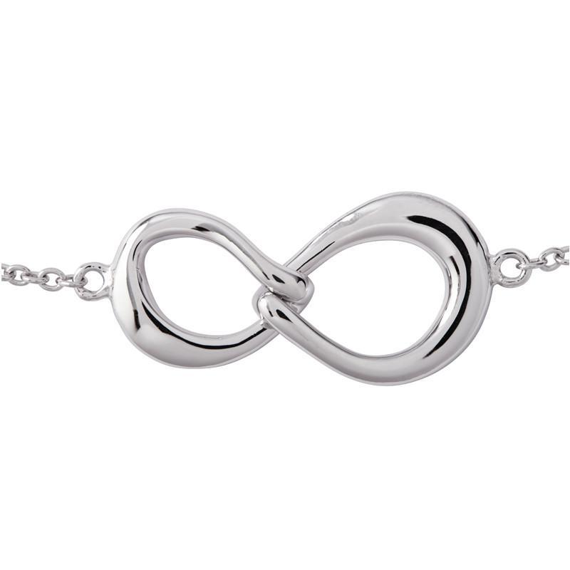 Sterling Silver Infinity Link Necklace - Option1 Value Silver