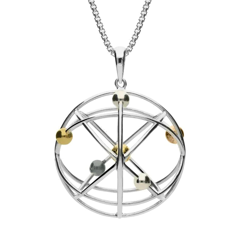 Sterling Silver Joseph Wright Large Orrery Necklace - Option1 Value Silver