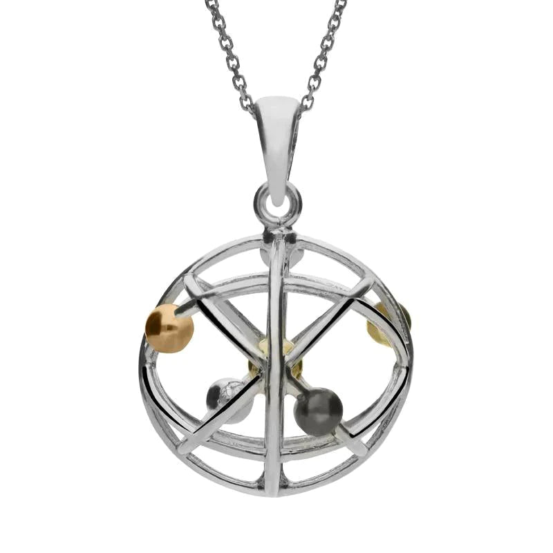 Sterling Silver Joseph Wright Small Orrery Necklace D - Option1 Value Silver