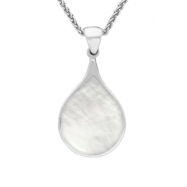 Sterling Silver Mother of Pearl Balloon Shaped Necklace