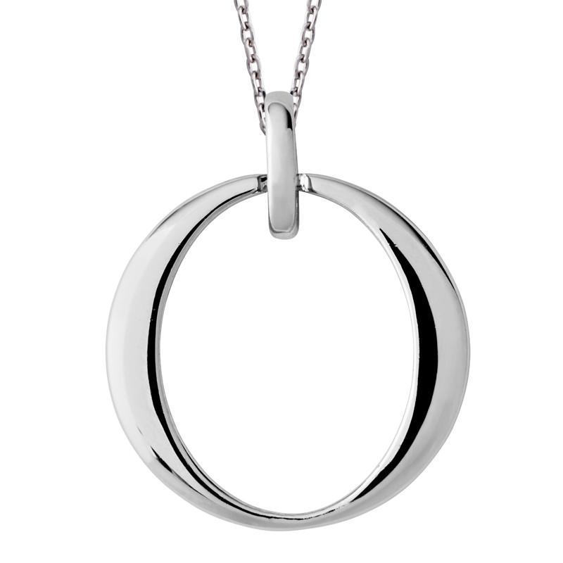 Sterling Silver Open Circle Infinity Necklace - Option1 Value Silver