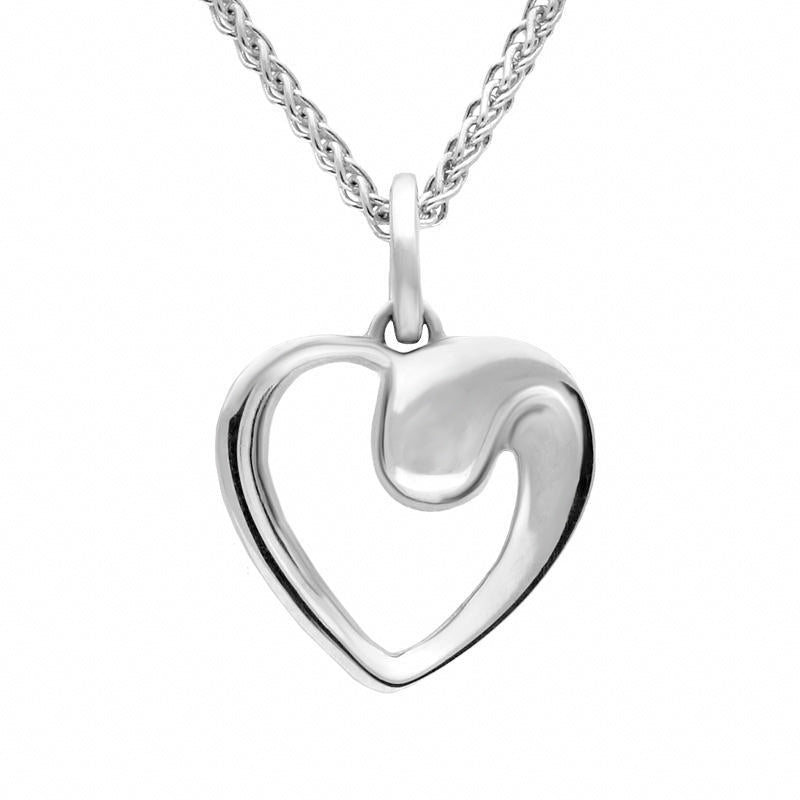 Sterling Silver Open Heart Necklace