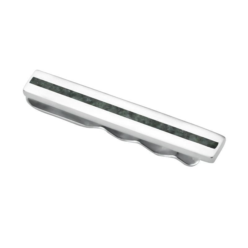 Sterling Silver Preseli Bluestone Inlaid Tie Slide