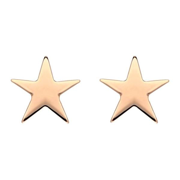 Rose Gold Sterling Silver Plated Star Stud Earrings