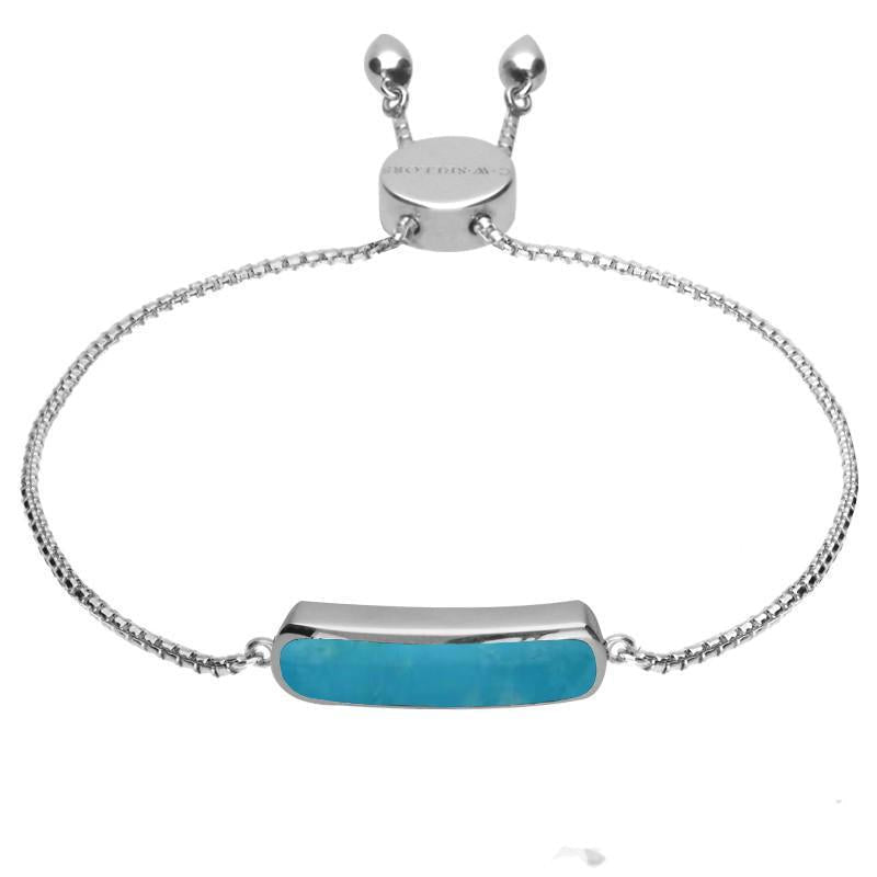Sterling Silver Turquoise Lineaire Petite Bracelet