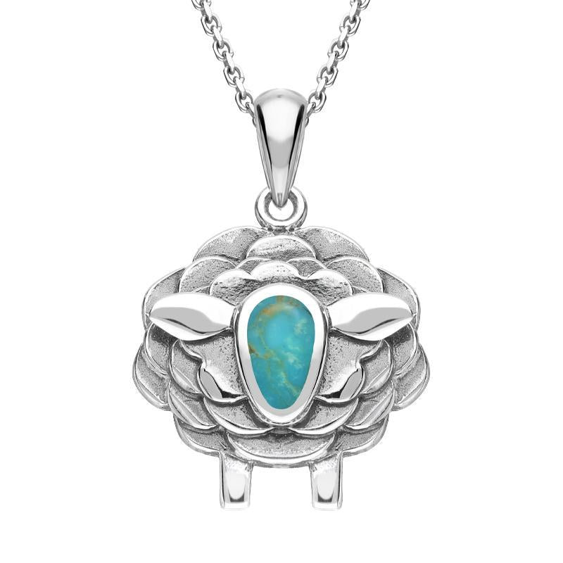 Sterling Silver Turquoise Sheep Necklace