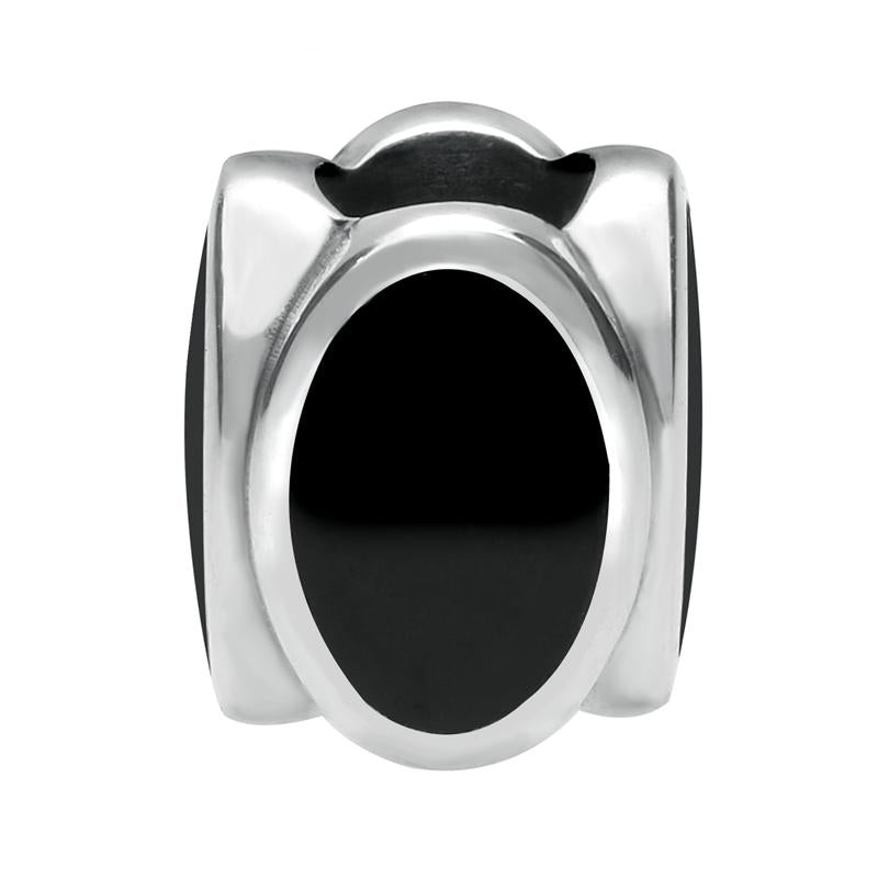 Sterling Silver Whitby Four Stone Oval Charm - Silver