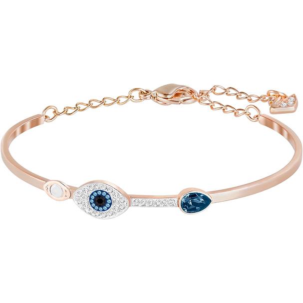 Swarovski Evil Eye Mixed Plating Bracelet - Silver