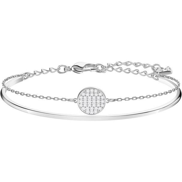 Swarovski Ginger White Rhodium Plated Bangle - Silver