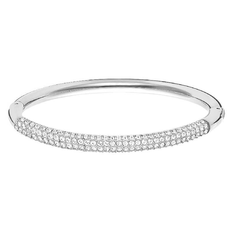 Swarovski Stone White Rhodium Plated Bangle