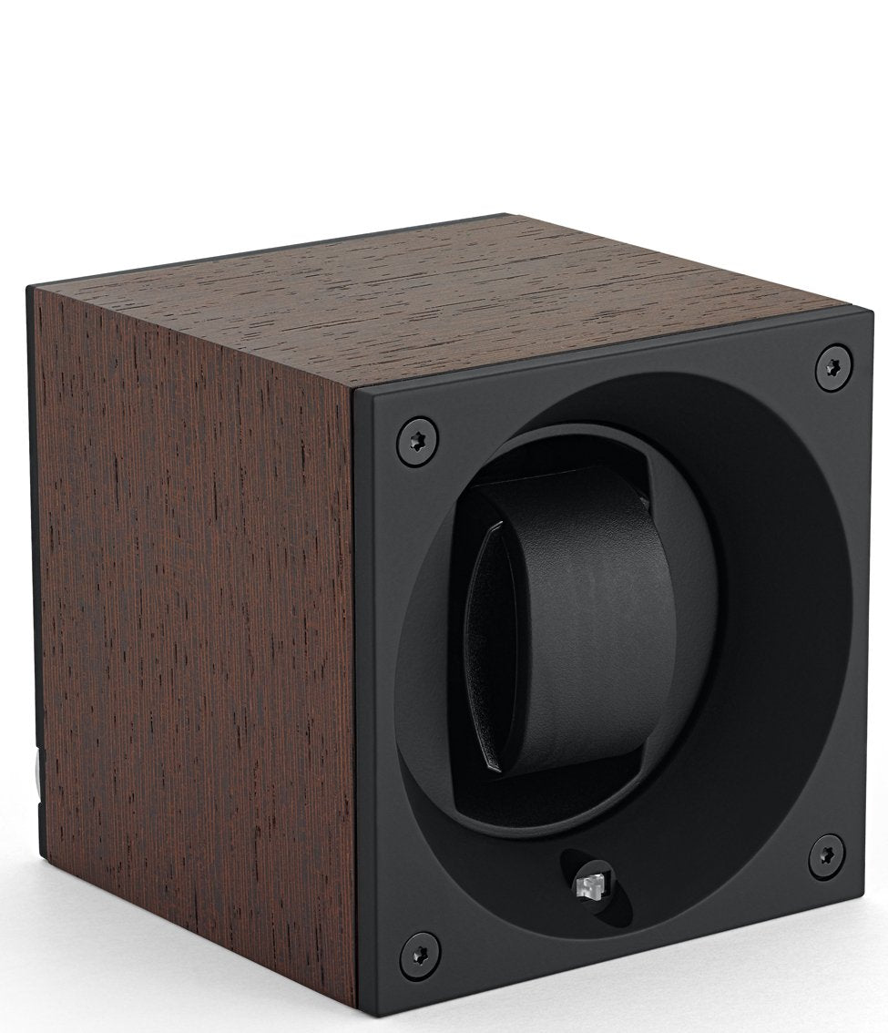 Swiss Kubik Watch Winder Single Wood Natural Wenge Mat - Brown
