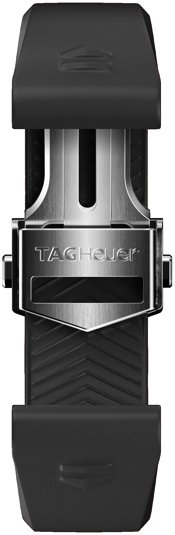 TAG Heuer Strap Connected 42mm Rubber Black Folding Buckle BT6255 - Black