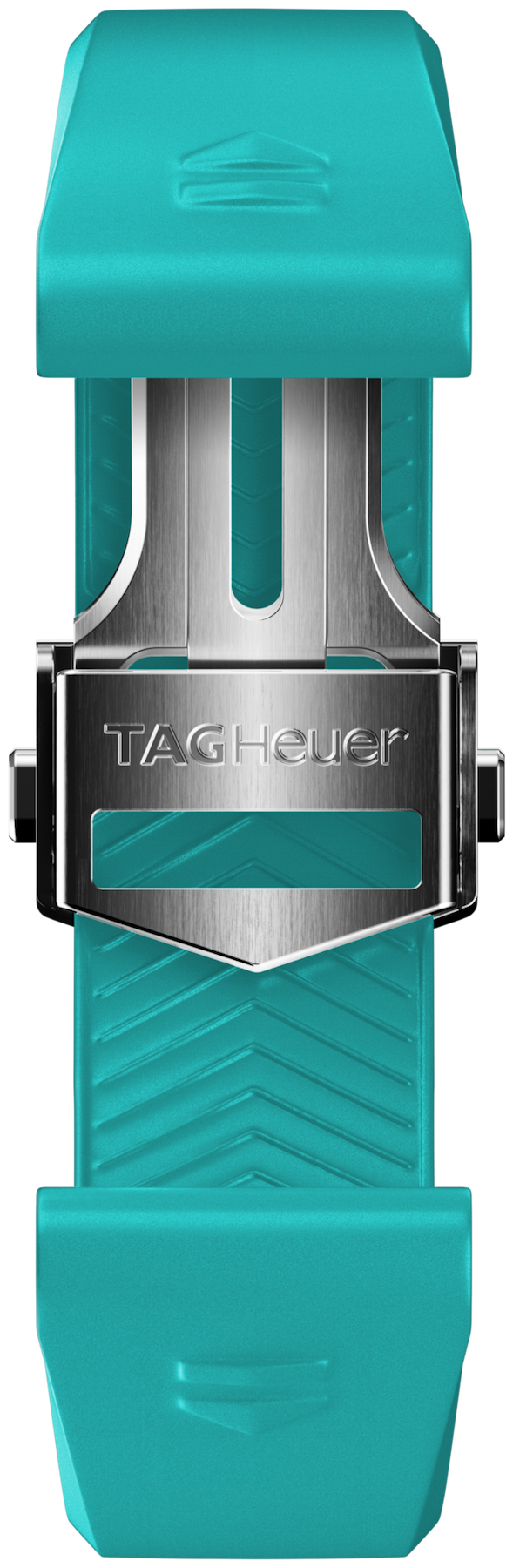TAG Heuer Strap Connected 42mm Rubber Light Blue Folding Buckle BT6273 - Blue