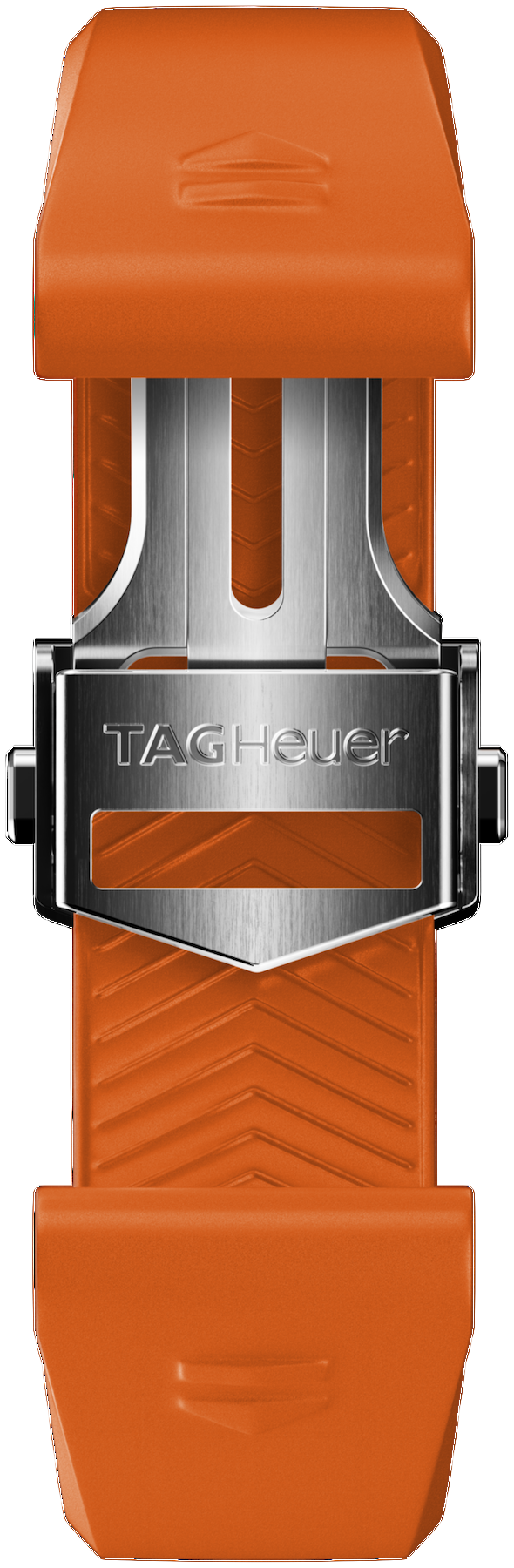 TAG Heuer Strap Connected 42mm Rubber Orange Folding Buckle BT6272 - Orange