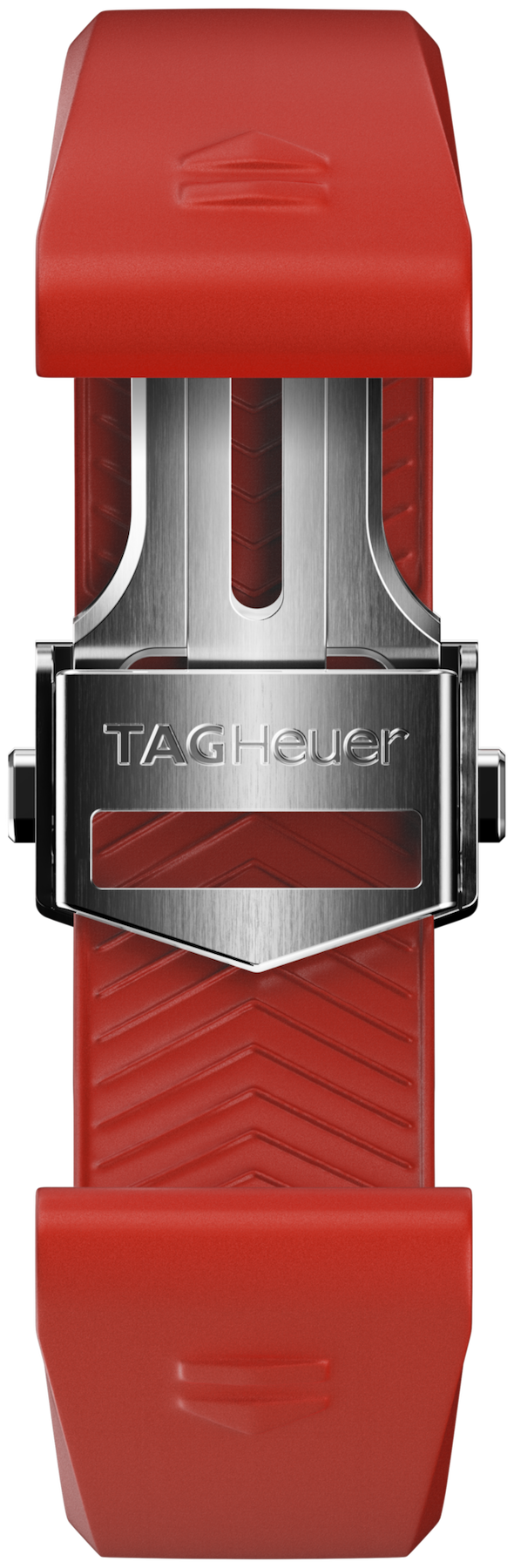 TAG Heuer Strap Connected 42mm Rubber Red Folding Buckle BT6271 - Red