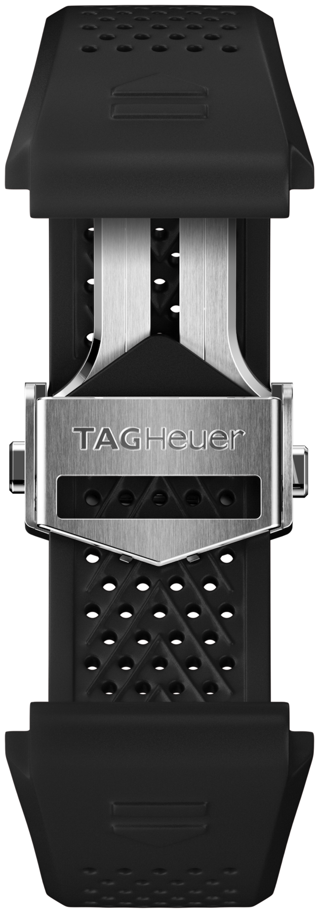 TAG Heuer Strap Connected 45mm Rubber Black Folding Buckle BT6259 - Black