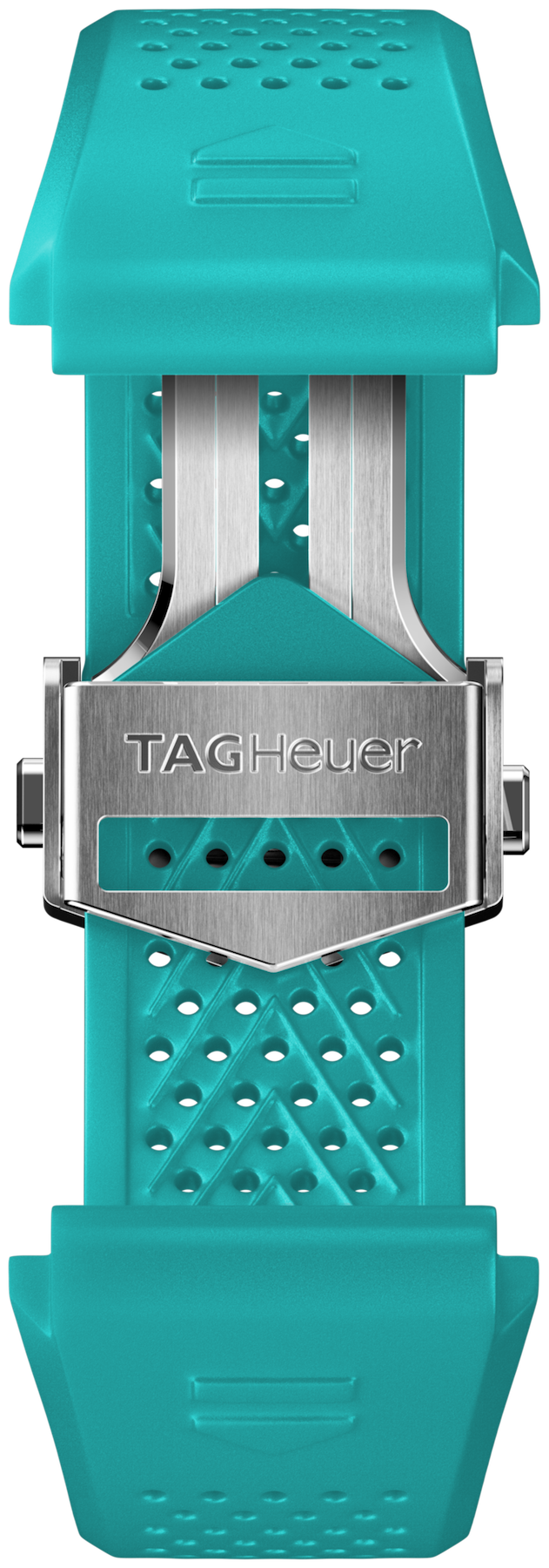 TAG Heuer Strap Connected 45mm Rubber Light Blue Folding Buckle BT6268 - Blue