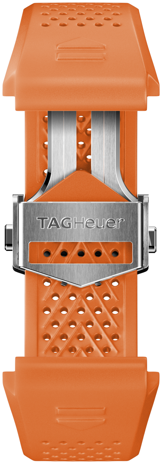 TAG Heuer Strap Connected 45mm Rubber Orange Folding Buckle BT6265 - Orange
