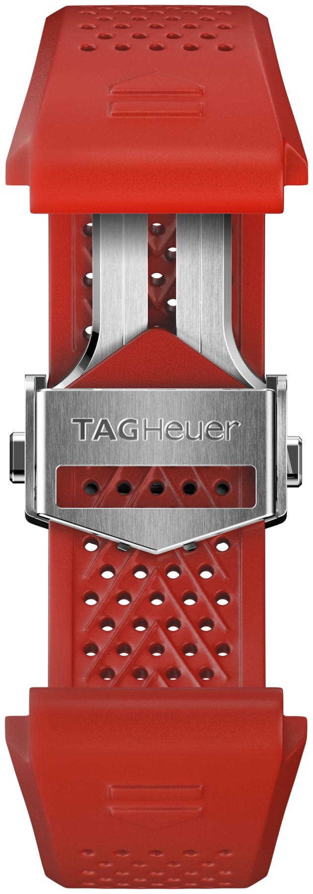 TAG Heuer Strap Connected 45mm Rubber Red Folding Buckle BT6264 - Red