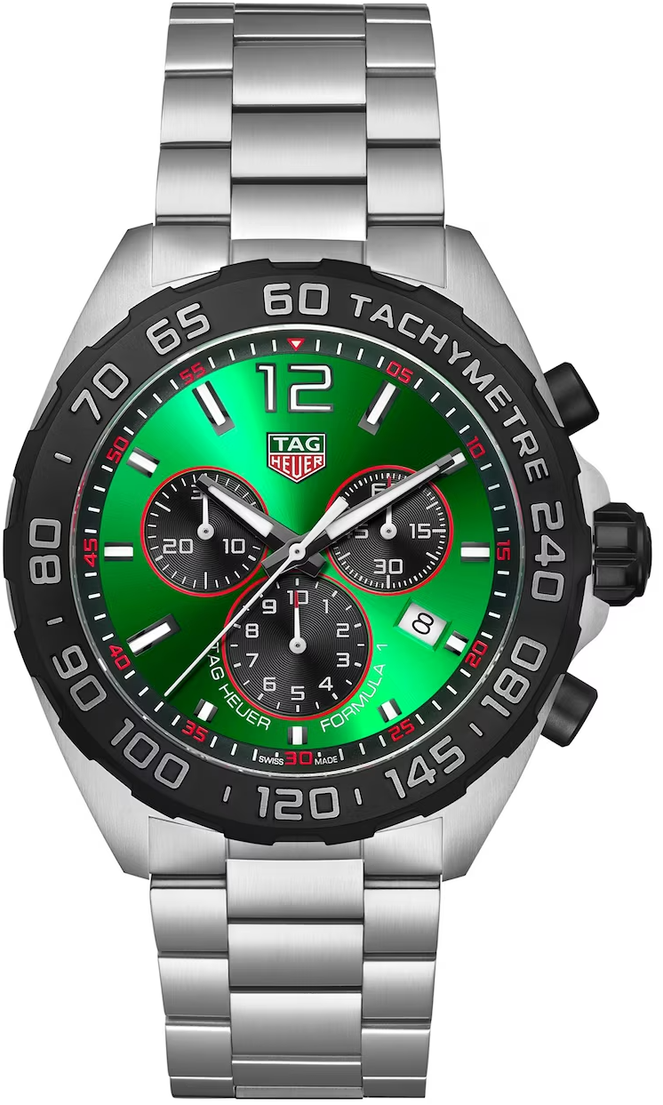 TAG Heuer Watch Formula 1 Chronograph Green Bracelet