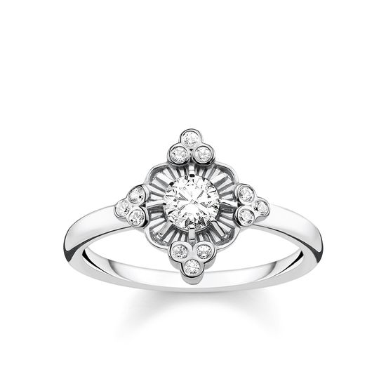 Thomas Sabo Glam And Soul Sterling Silver Cubic Zirconia Royalty Ring D - 54