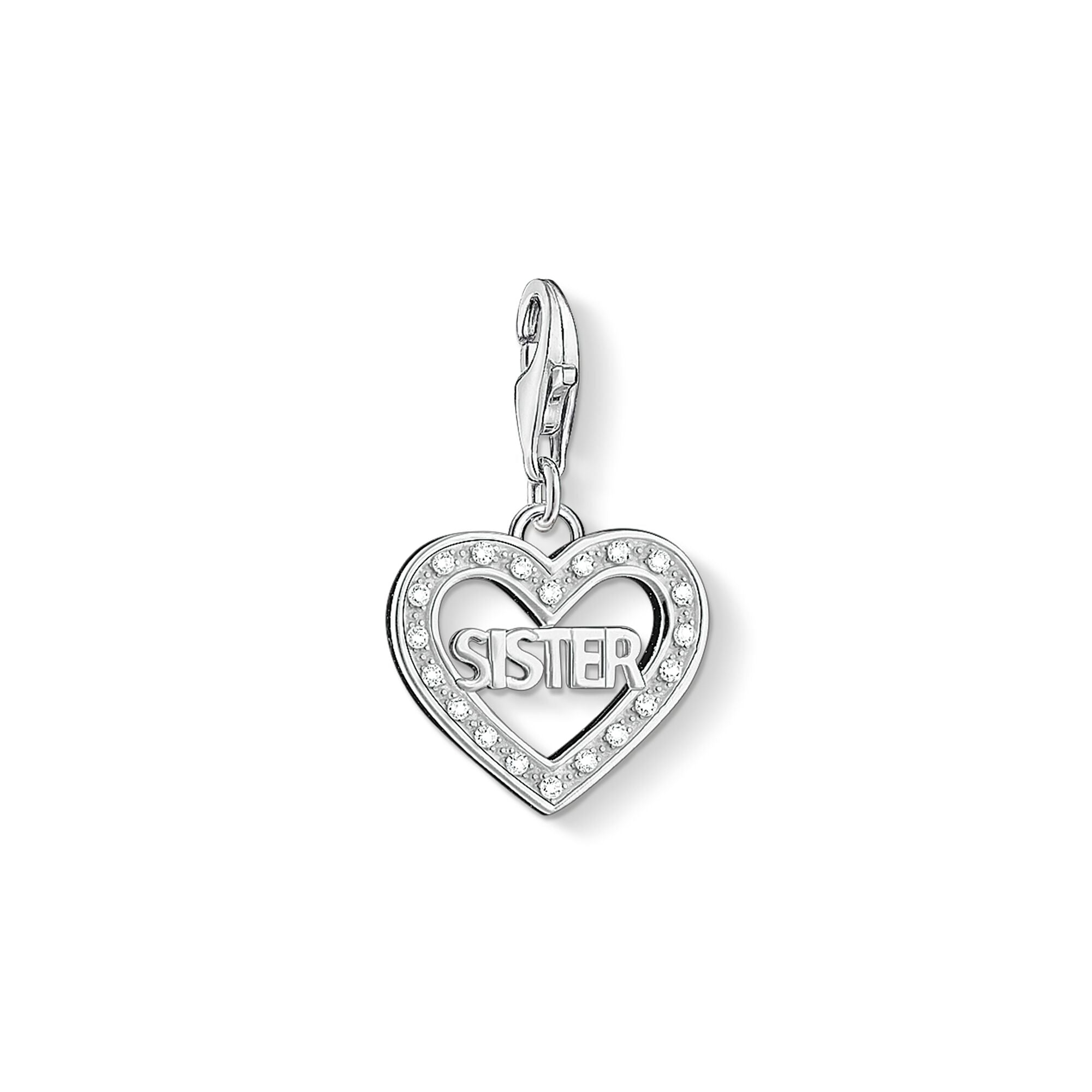 Thomas Sabo Charm Club Sterling Silver Cubic Zirconia Sister Charm - Silver
