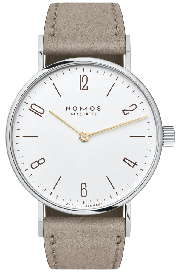 Nomos Glashutte Watch Tangente 33 Duo Steel Back - White