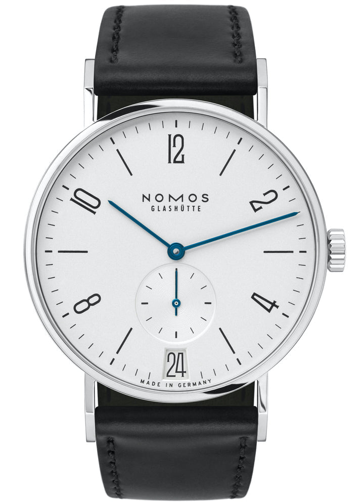 Nomos Glashutte Watch Tangente Datum Sapphire Crystal - White