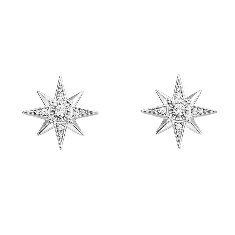 Thomas Sabo Glam & Soul Sterling Silver CZ Magic Stars Earrings