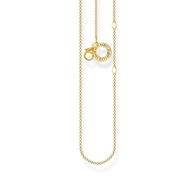 Thomas Sabo Charm Club Sterling Silver Gold Plated Charm Necklace