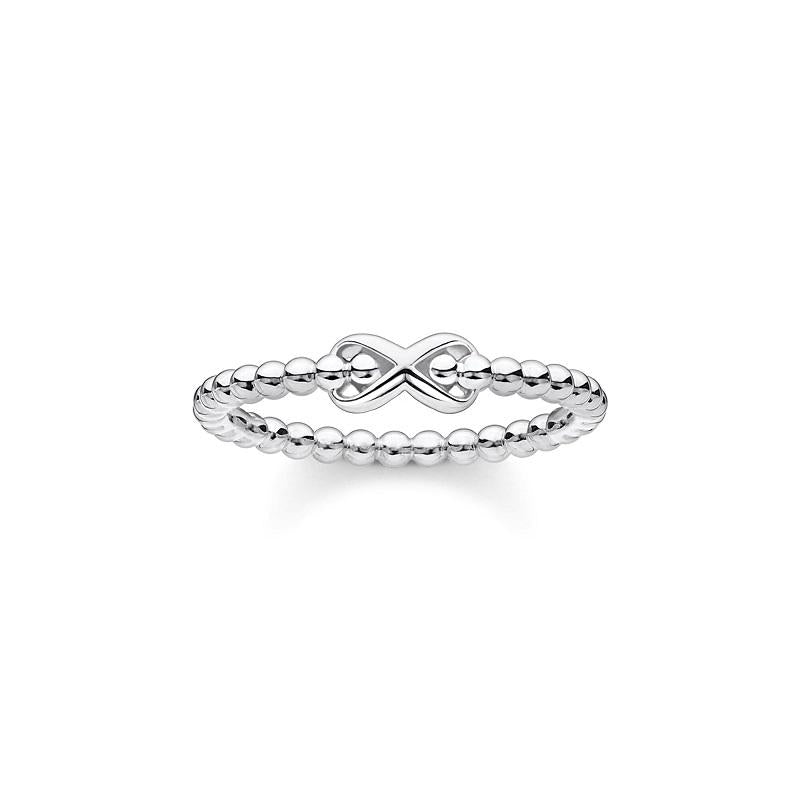 Thomas Sabo Charm Club Sterling Silver Infinity Dots Ring D - 50