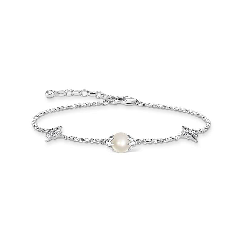 Thomas Sabo Sterling Silver Pearl Stars Bracelet