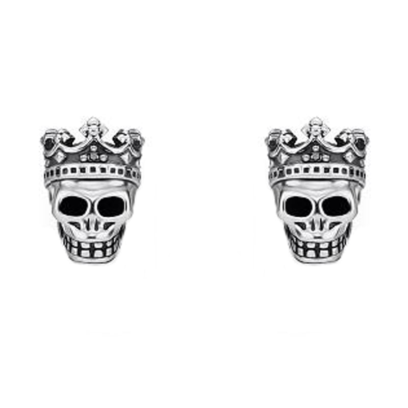 Thomas Sabo Sterling Silver Skull King Stud Earrings
