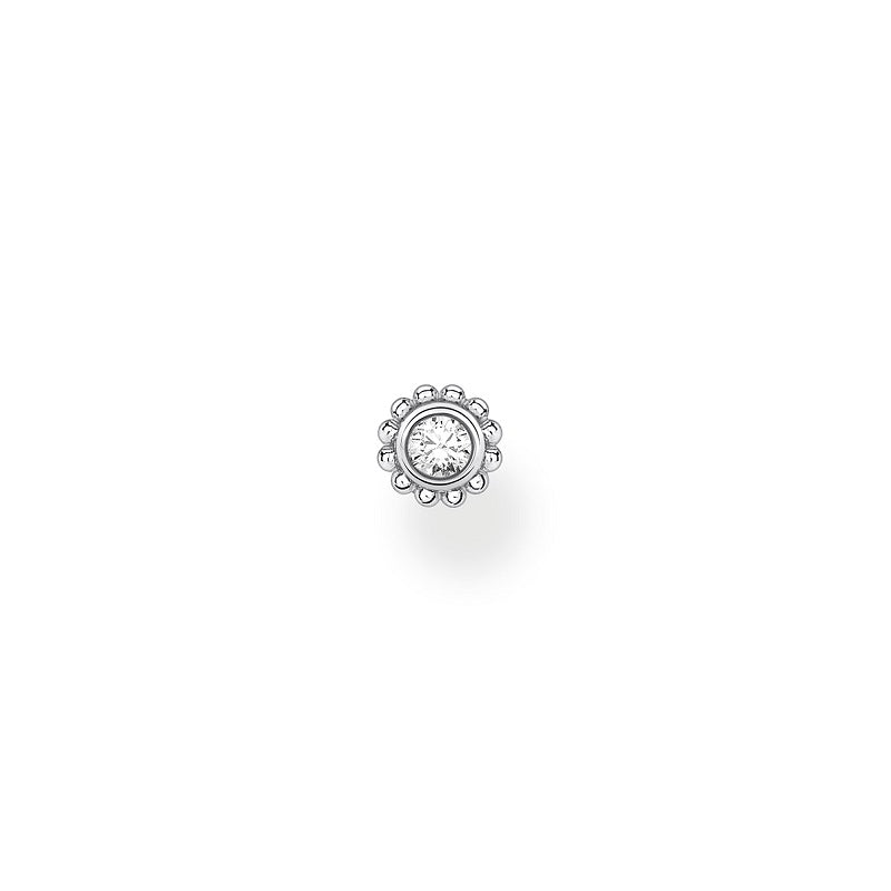Thomas Sabo Sterling Silver Zirconia Flower Single Stud Earring - Silver