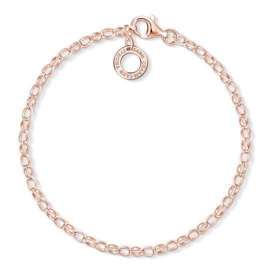 Thomas Sabo Little Secrets Rose Gold Plated Silver Pink Heart Bracelet - S