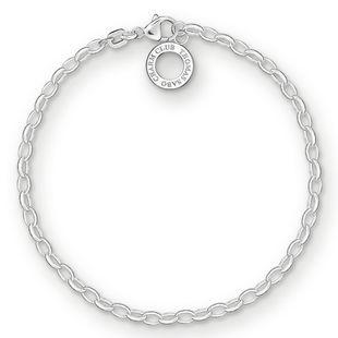 Thomas Sabo Charm Club Sterling Silver Thin Link Charm Bracelet - Medium 17cm