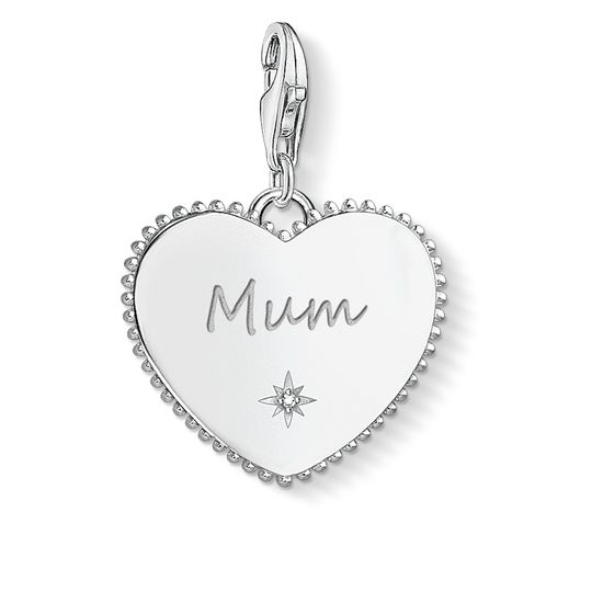 Thomas Sabo Charm Club Sterling Silver Heart Mum Charm