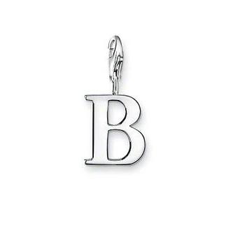 Thomas Sabo Charm Club Sterling Silver Letter B Charm - Silver