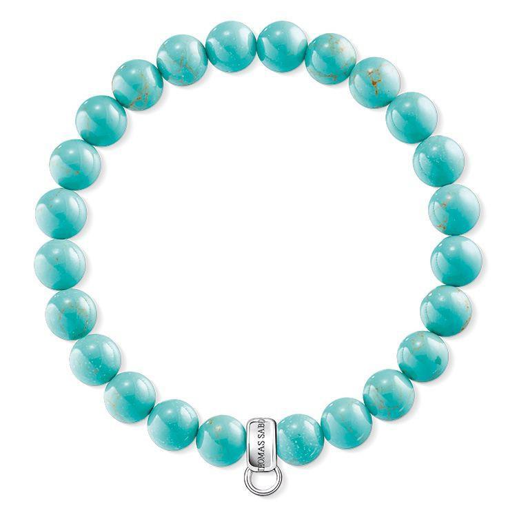 Thomas Sabo Charm Club Sterling Silver Turquoise Charm Bracelet - S