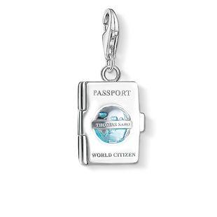 Thomas Sabo Charm Club Sterling Silver Turquoise Passport Charm - Silver