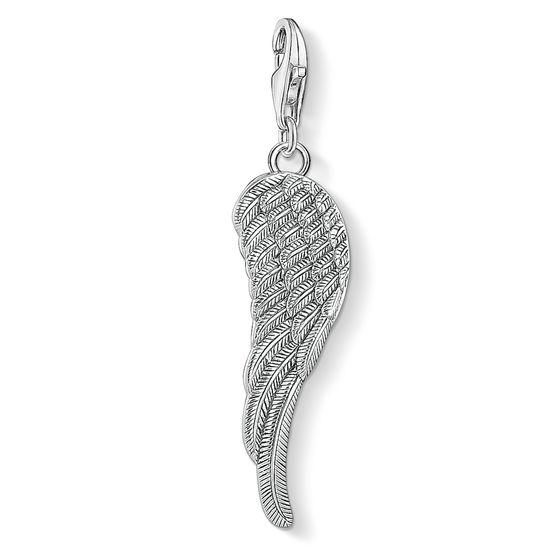Thomas Sabo Charm Club Sterling Silver Oxidised Wing Charm D - Silver