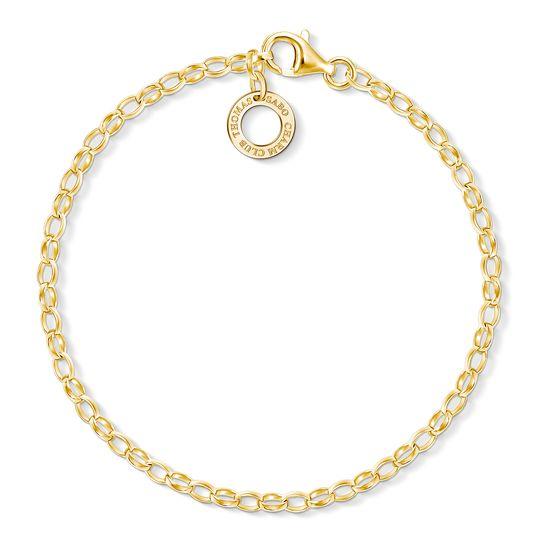 Thomas Sabo Charm Club Yellow Gold Plated Silver Charm Bracelet - S