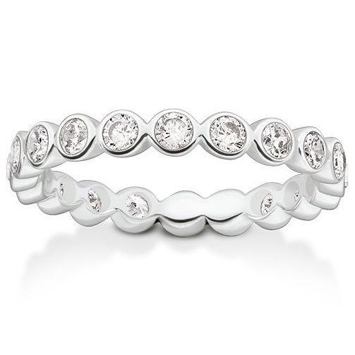Thomas Sabo Glam And Soul Sterling Silver White Zirconia Ring D - 54