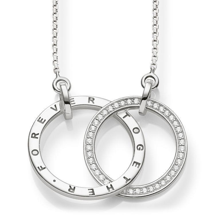 Thomas Sabo Glam And Soul Sterling Silver White Zirconia Together Forever Necklace