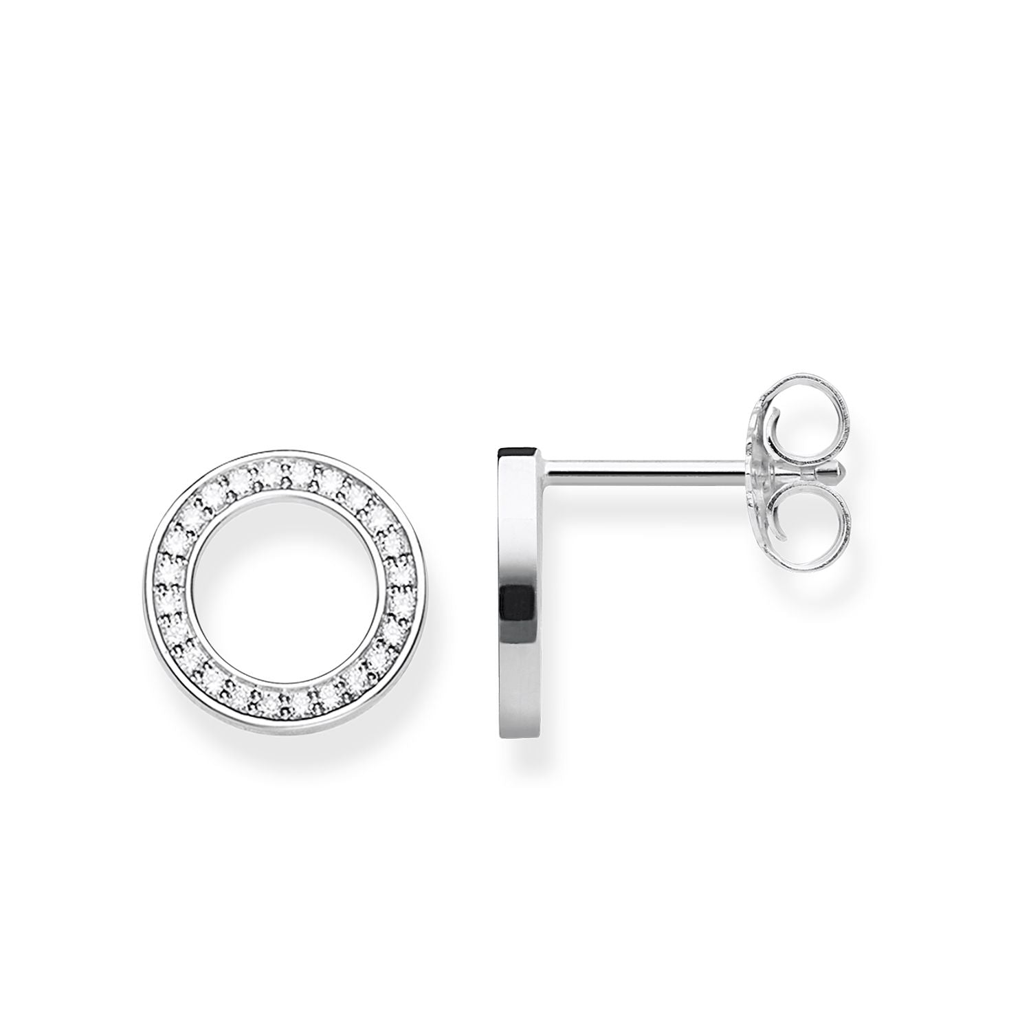 Thomas Sabo Glam & Soul Sterling Silver CZ Large Circles Earrings - Silver