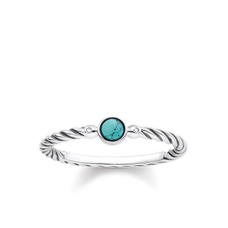 Thomas Sabo Glam and Soul Sterling Silver Diamond Ethnic Ring D - 54