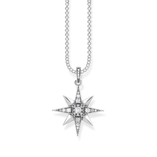 Thomas Sabo Glam And Soul Sterling Silver Royalty Star Necklace - Silver