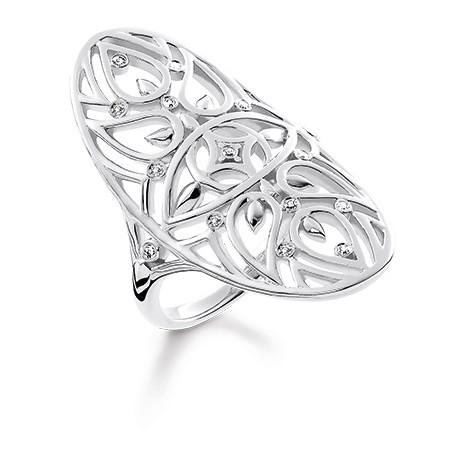 Thomas Sabo Glam And Soul Sterling Diamond Ornament Ring D - 54
