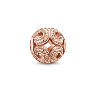Thomas Sabo Karma Beads Rose Gold Wave Charm D - Silver